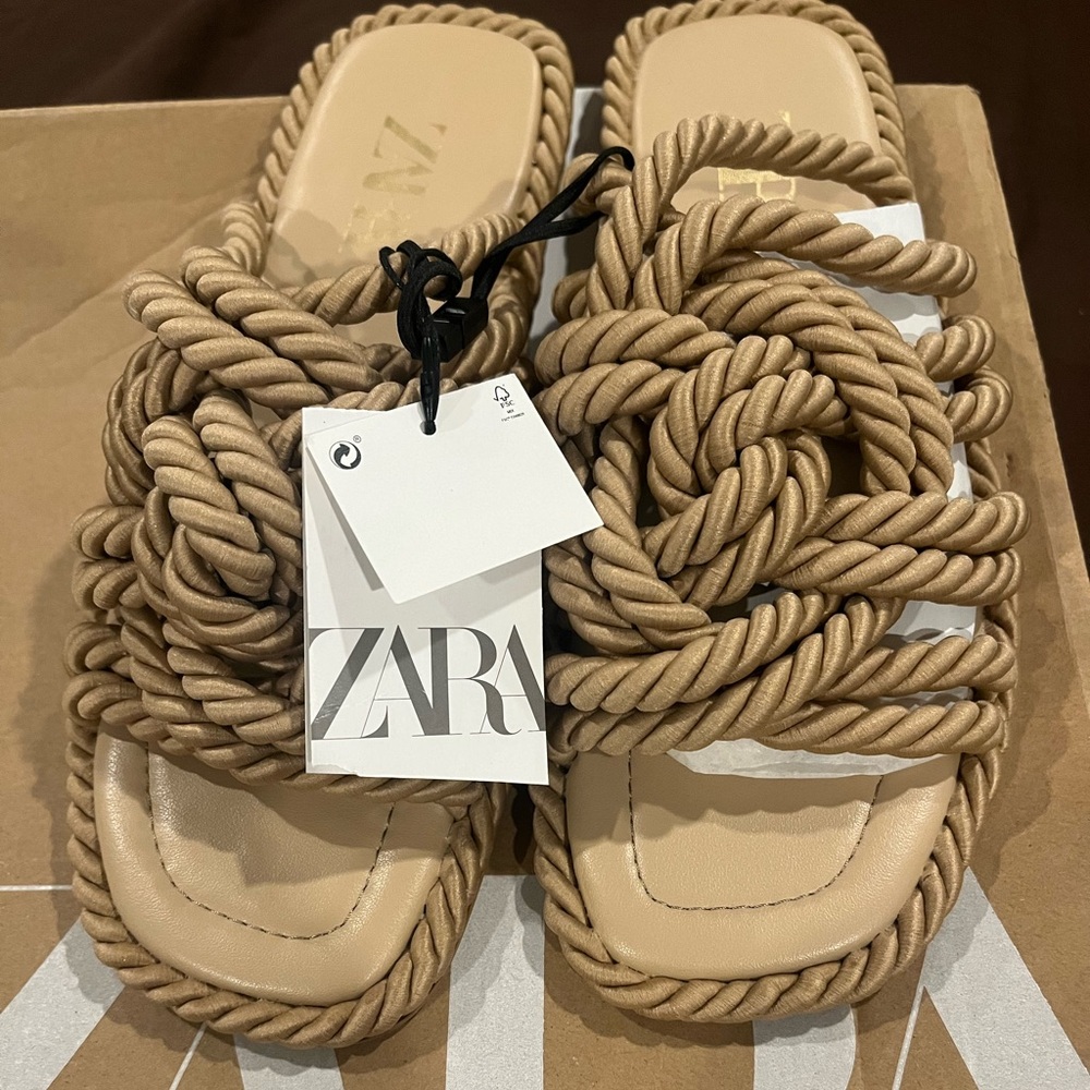 Zara *Brand New* Rope Sandal
